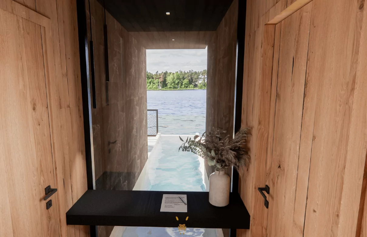 Lodge au bord de l'eau